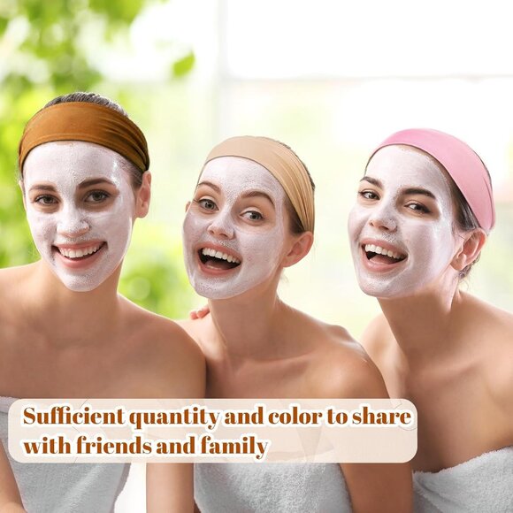 Women Headbands 8 Pack Polyester Wide Stretchy Sport Yoga Workout Accessories - Picture 7 of 7